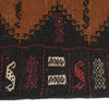 Table Sheet Runner Rug Handmade Brown Curvilinear 4' Runner