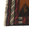 Table Sheet Runner Rug Handmade Brown Curvilinear 4' Runner