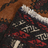 Table Sheet Runner Rug Handmade Brown Curvilinear 4' Runner