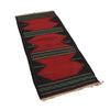 Table Sheet Runner Rug Handmade Red Curvilinear 5' Runner