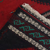 Table Sheet Runner Rug Handmade Red Curvilinear 5' Runner