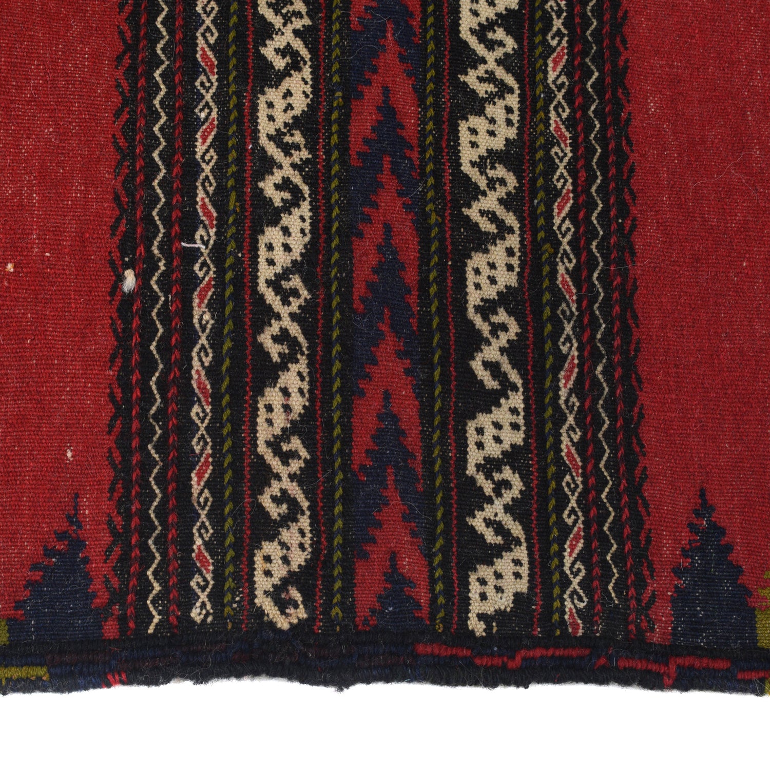 Table Sheet Area Rug Runner Handmade Red Curvilinear 5'