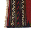 Table Sheet Area Rug Runner Handmade Red Curvilinear 5'