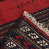 Table Sheet Area Rug Runner Handmade Red Curvilinear 5'