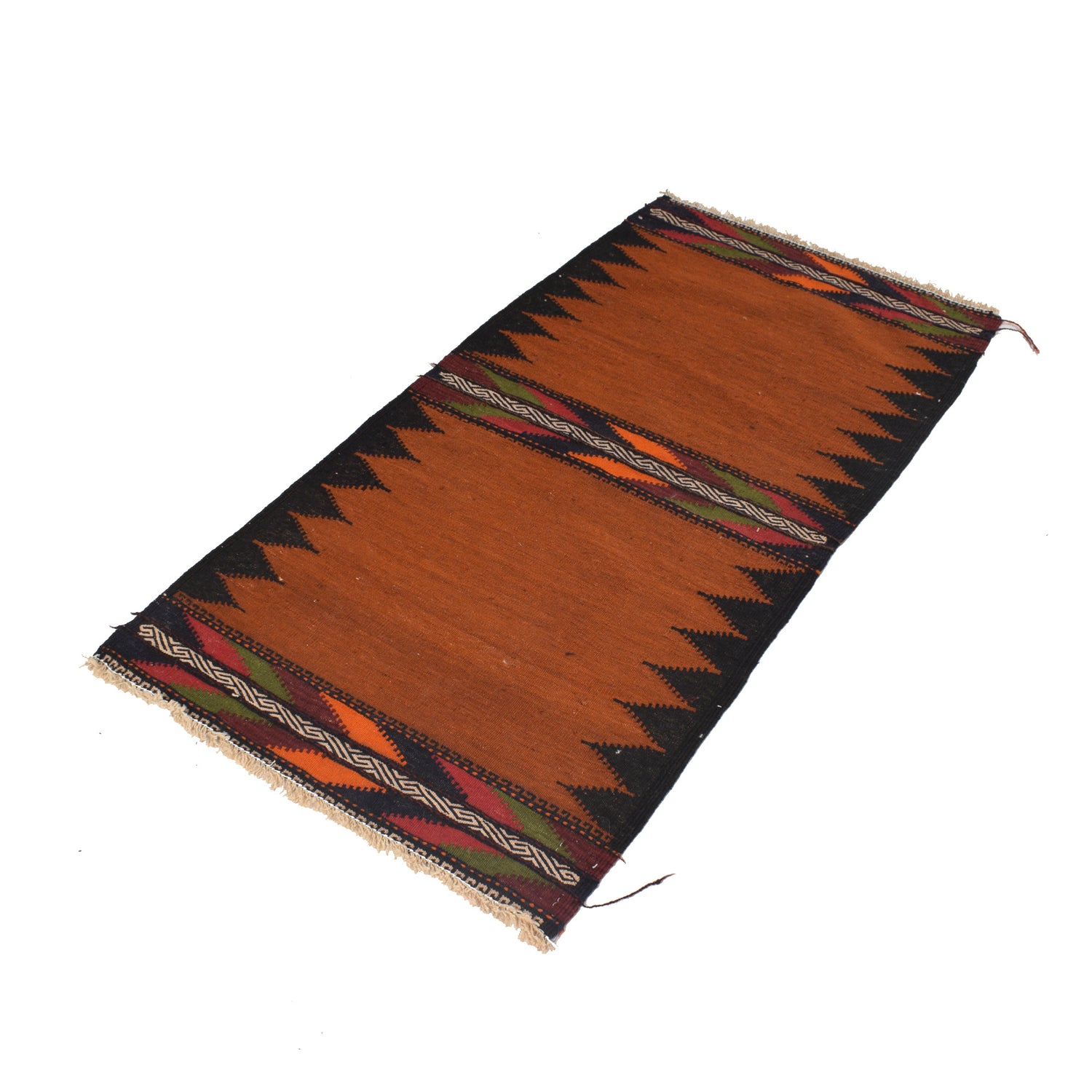 Table Sheet Runner Handmade Brown Curvilinear 5' Runner