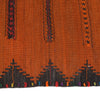 Table Sheet Area Rug Runner Handmade Brown Curvilinear 5'