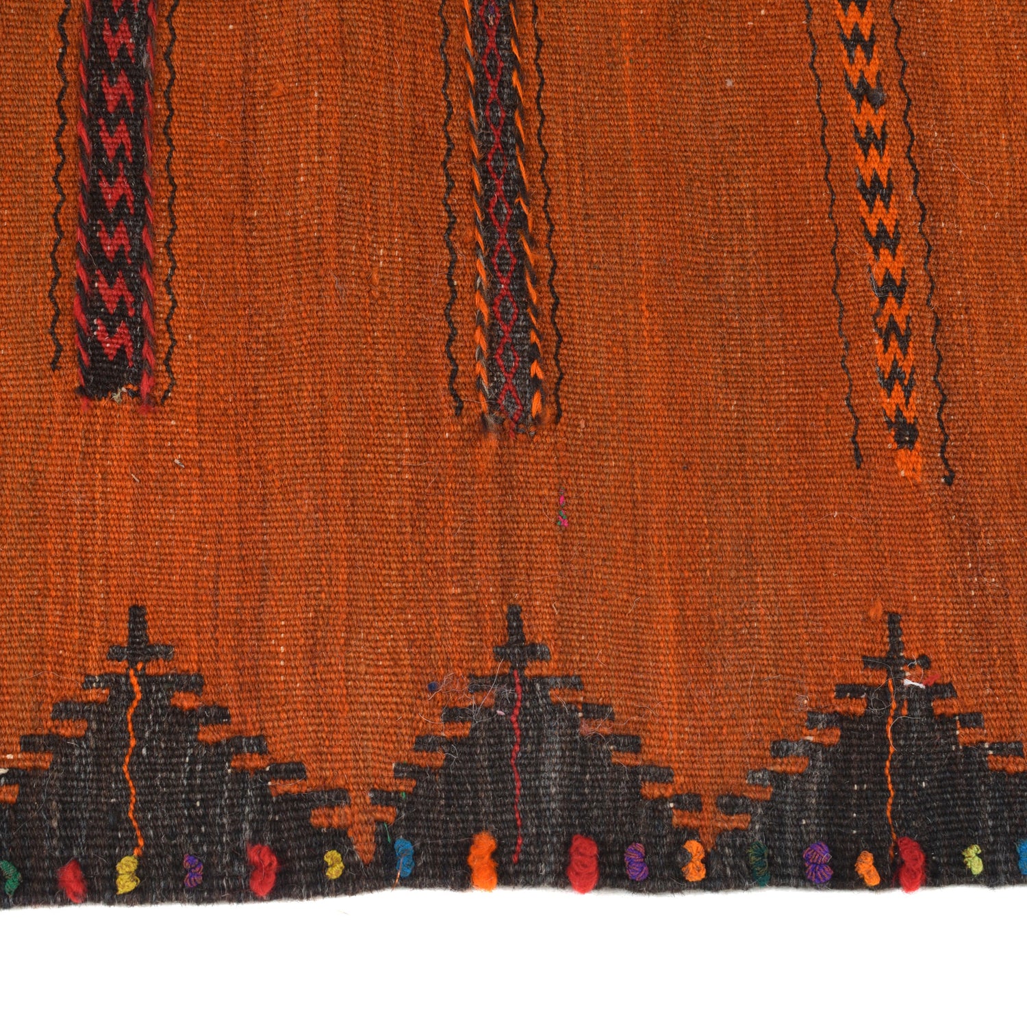 Table Sheet Area Rug Runner Handmade Brown Curvilinear 5'