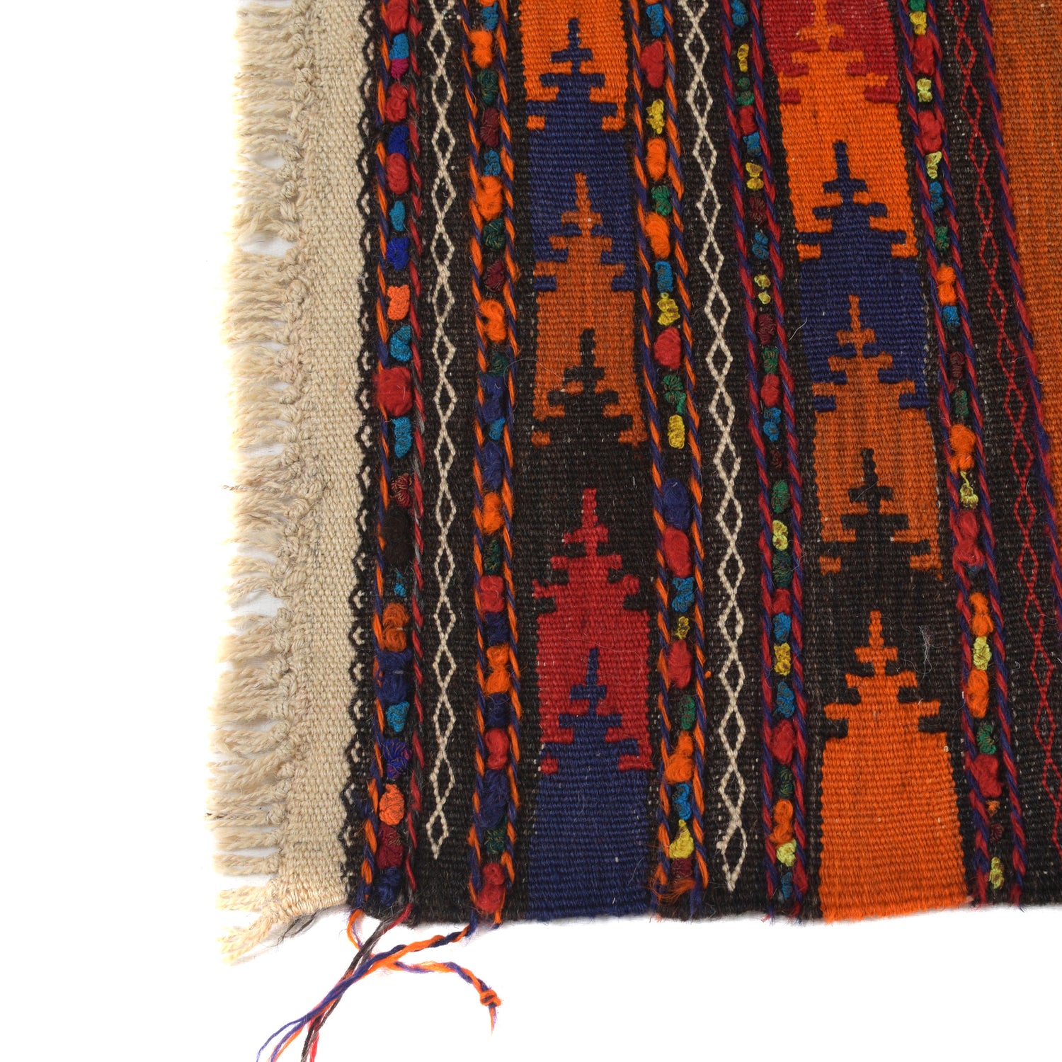 Table Sheet Area Rug Runner Handmade Brown Curvilinear 5'