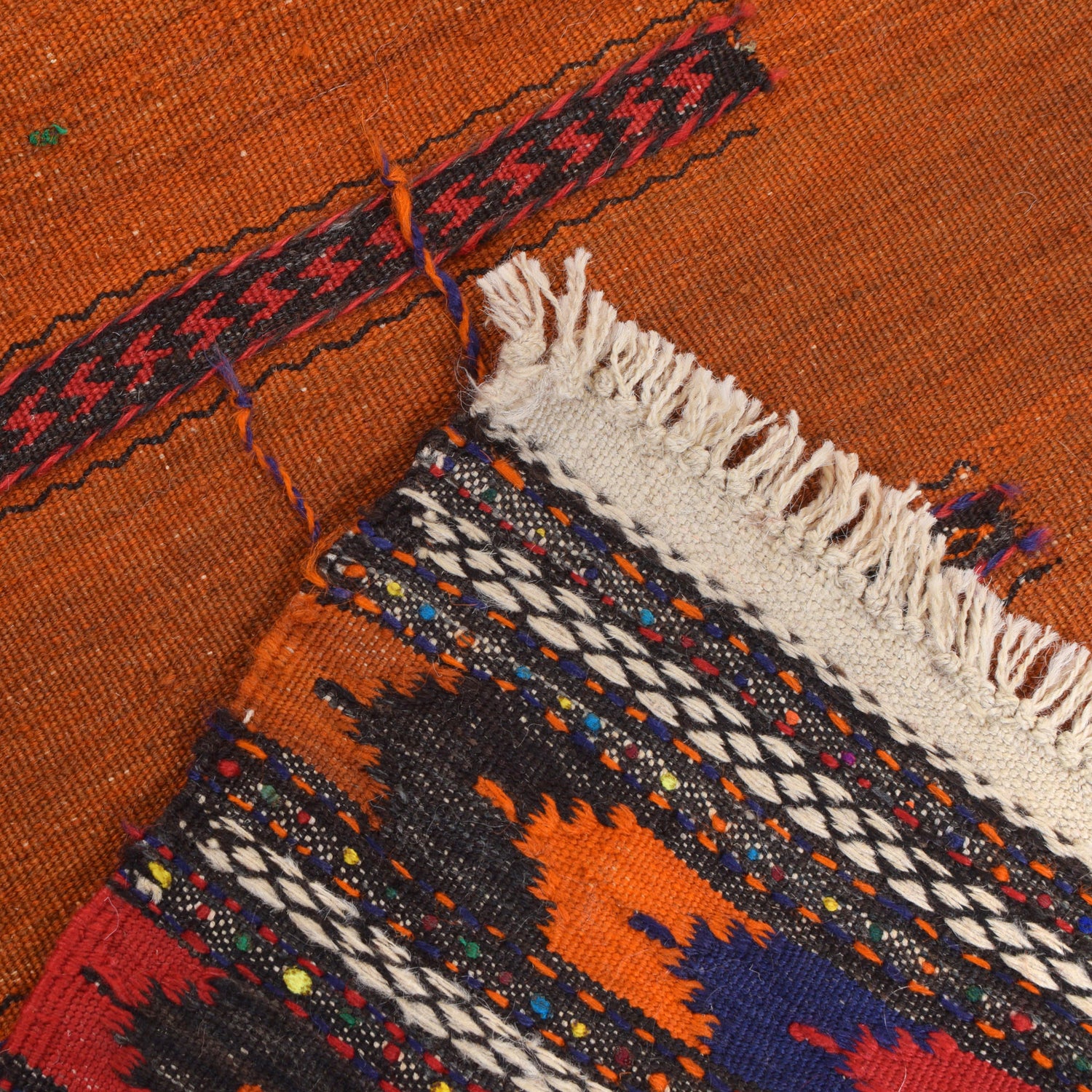 Table Sheet Area Rug Runner Handmade Brown Curvilinear 5'