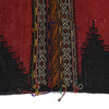 Table Sheet Runner Rug Handmade Red Curvilinear 5' Runner