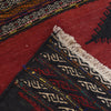 Table Sheet Runner Rug Handmade Red Curvilinear 5' Runner