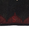 Table Sheet Runner Rug Handmade Black Curvilinear 4' Runner