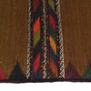Table Sheet Runner Rug Handmade Brown Curvilinear 5' Runner