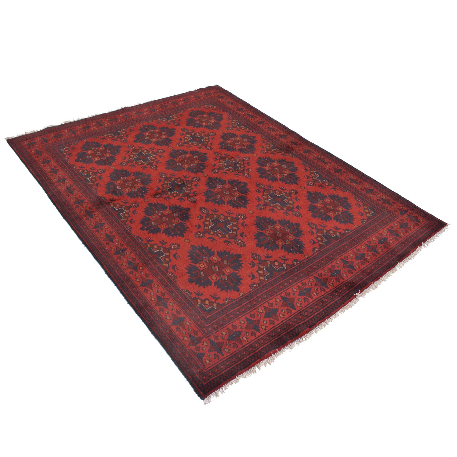 Khal Mohammadi Rug Handmade Red 4x7 ft