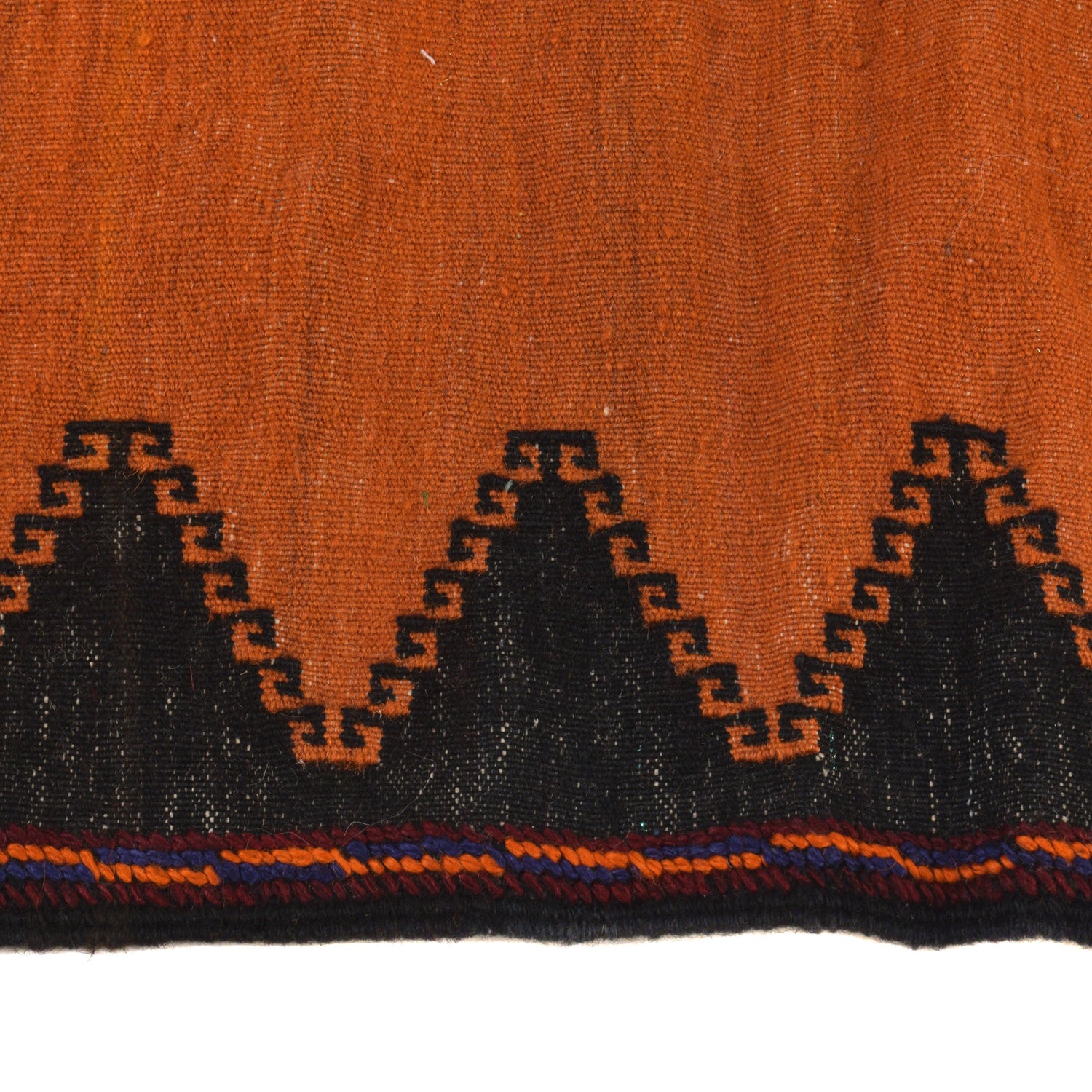 Table Sheet Area Rug Runner Handmade Brown Curvilinear 4'