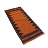 Table Sheet Area Rug Runner Handmade Brown Curvilinear 4'