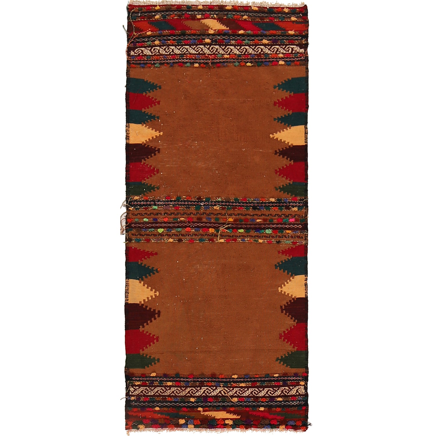 Table Sheet Runner Handmade Brown Curvilinear 5' Runner