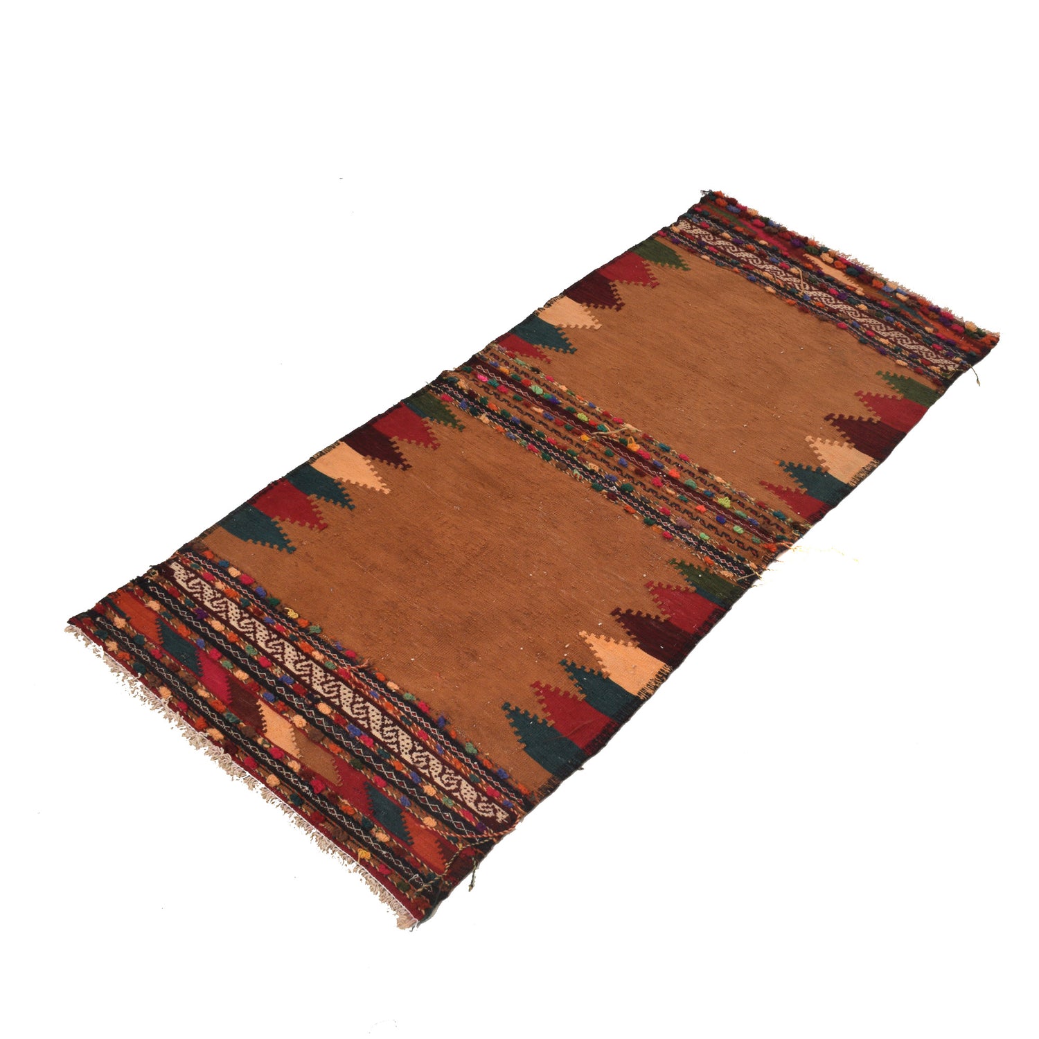 Table Sheet Runner Handmade Brown Curvilinear 5' Runner
