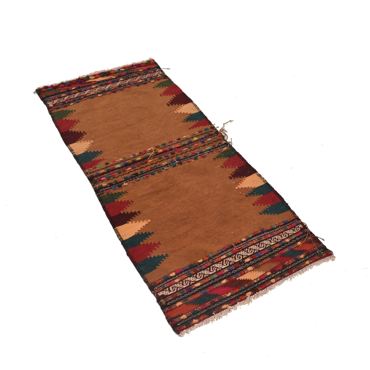 Table Sheet Runner Handmade Brown Curvilinear 5' Runner