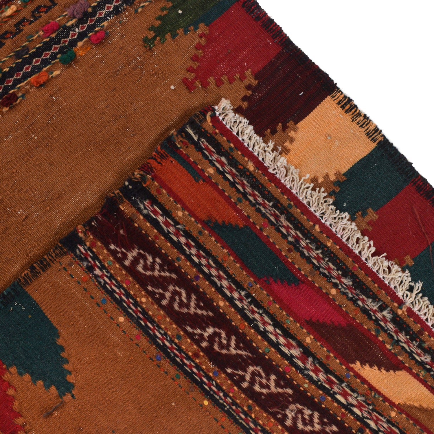 Table Sheet Runner Handmade Brown Curvilinear 5' Runner