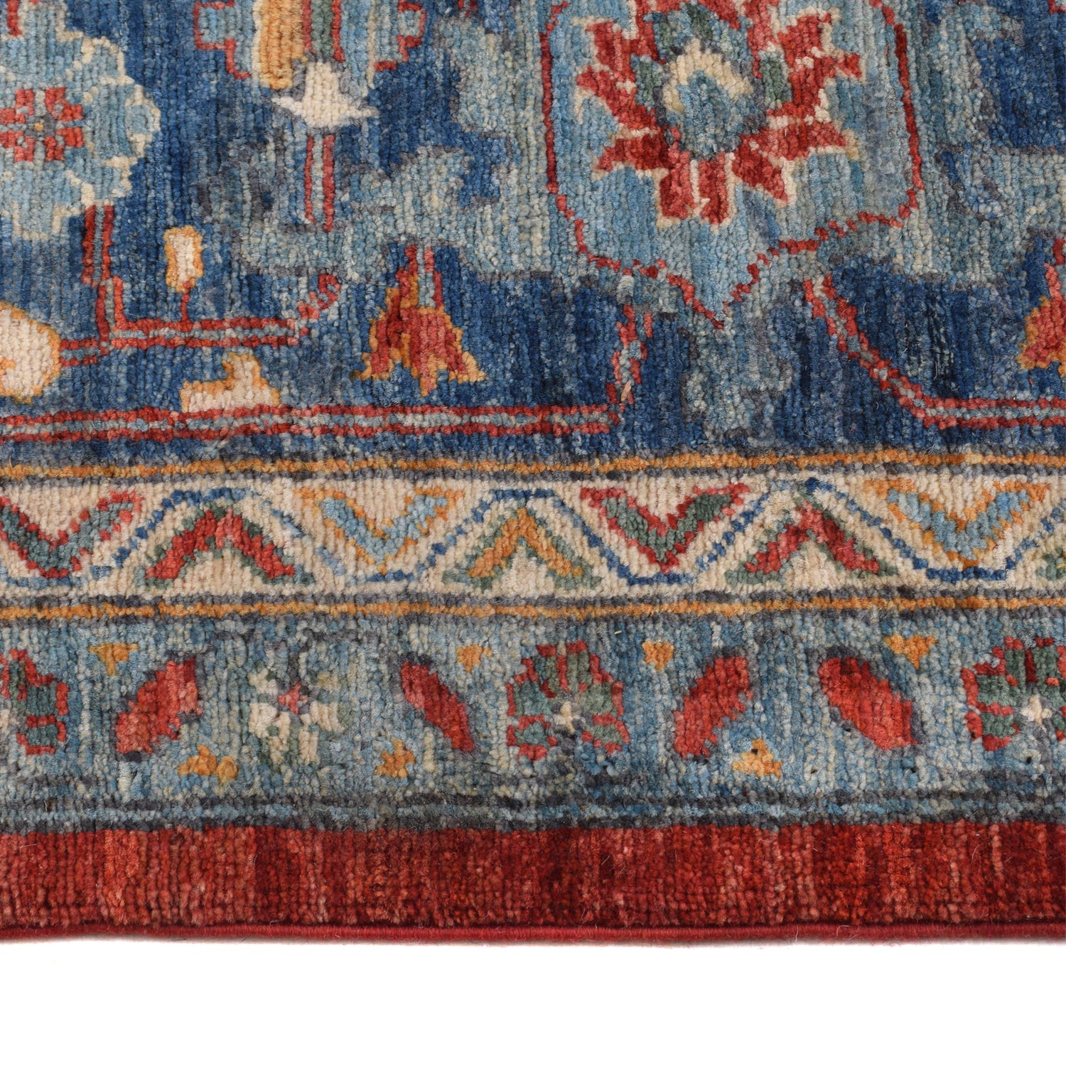 Heriz Area Rug Handmade Red Medallion 10x14 ft