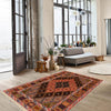 Nakhunak Kilim Area Rug Handmade Multi Geometric 2x4 ft