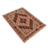 Nakhunak Kilim Area Rug Handmade Multi Geometric 2x4 ft
