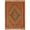 Nakhunak Kilim Area Rug Handmade Multi Geometric 2x4 ft