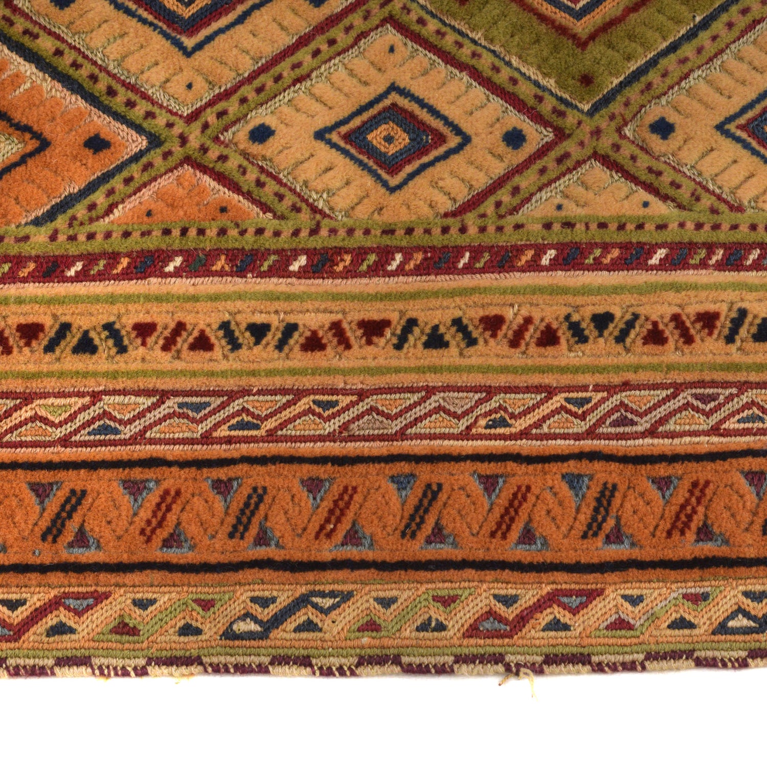Nakhunak Kilim Area Rug Handmade Multi Geometric 2x4 ft