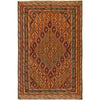 Nakhunak Kilim Area Rug Handmade Orange Geometric 3x5 ft