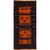 Table Sheet Area Rug Runner Handmade Orange Curvilinear 5'