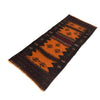 Table Sheet Area Rug Runner Handmade Orange Curvilinear 5'