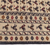 Soumak Kilim Area Rug Handmade White Pictorial 4x6 ft