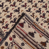Soumak Kilim Area Rug Handmade White Pictorial 4x6 ft
