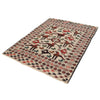 Soumak Kilim Area Rug Handmade White Pictorial 4x6 ft