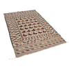 Soumak Kilim Area Rug Handmade White Pictorial 4x6 ft
