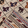 Soumak Kilim Area Rug Handmade White Pictorial 4x6 ft