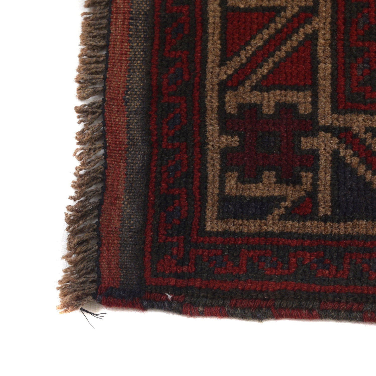 Baluchi Rug Handmade Multi Geometric 4x7 ft
