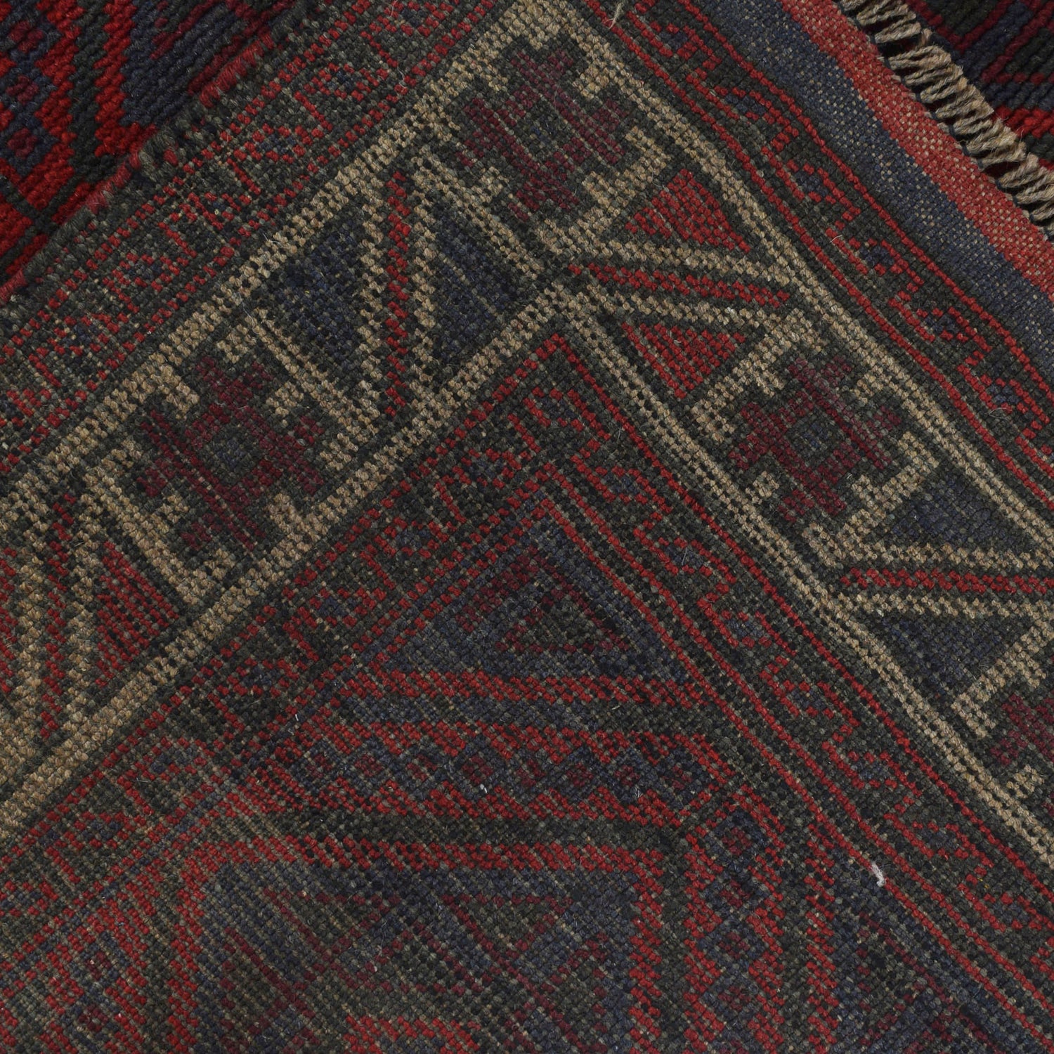 Baluchi Rug Handmade Multi Geometric 4x7 ft
