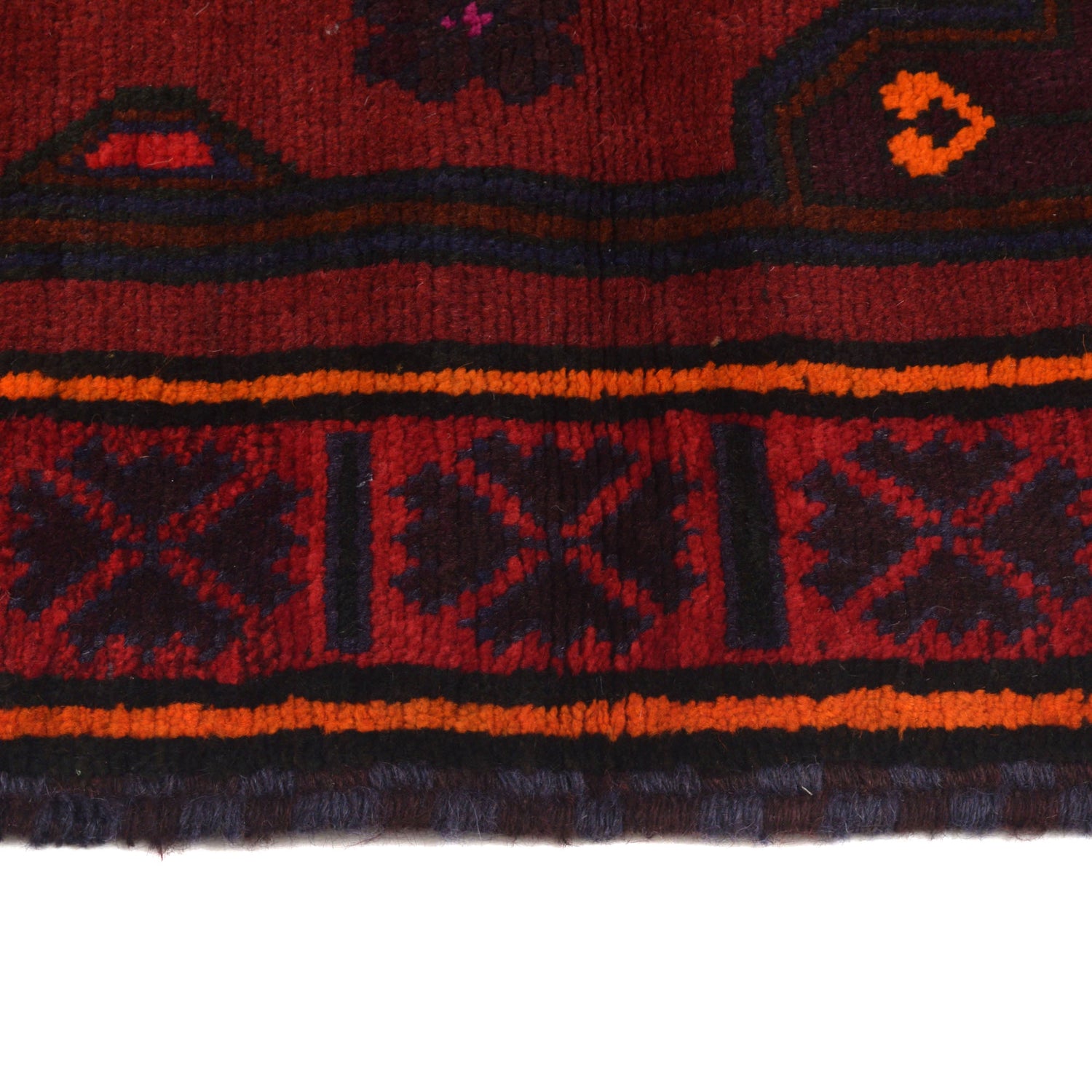 Baluchi Rug Handmade Red Geometric 4x6 ft