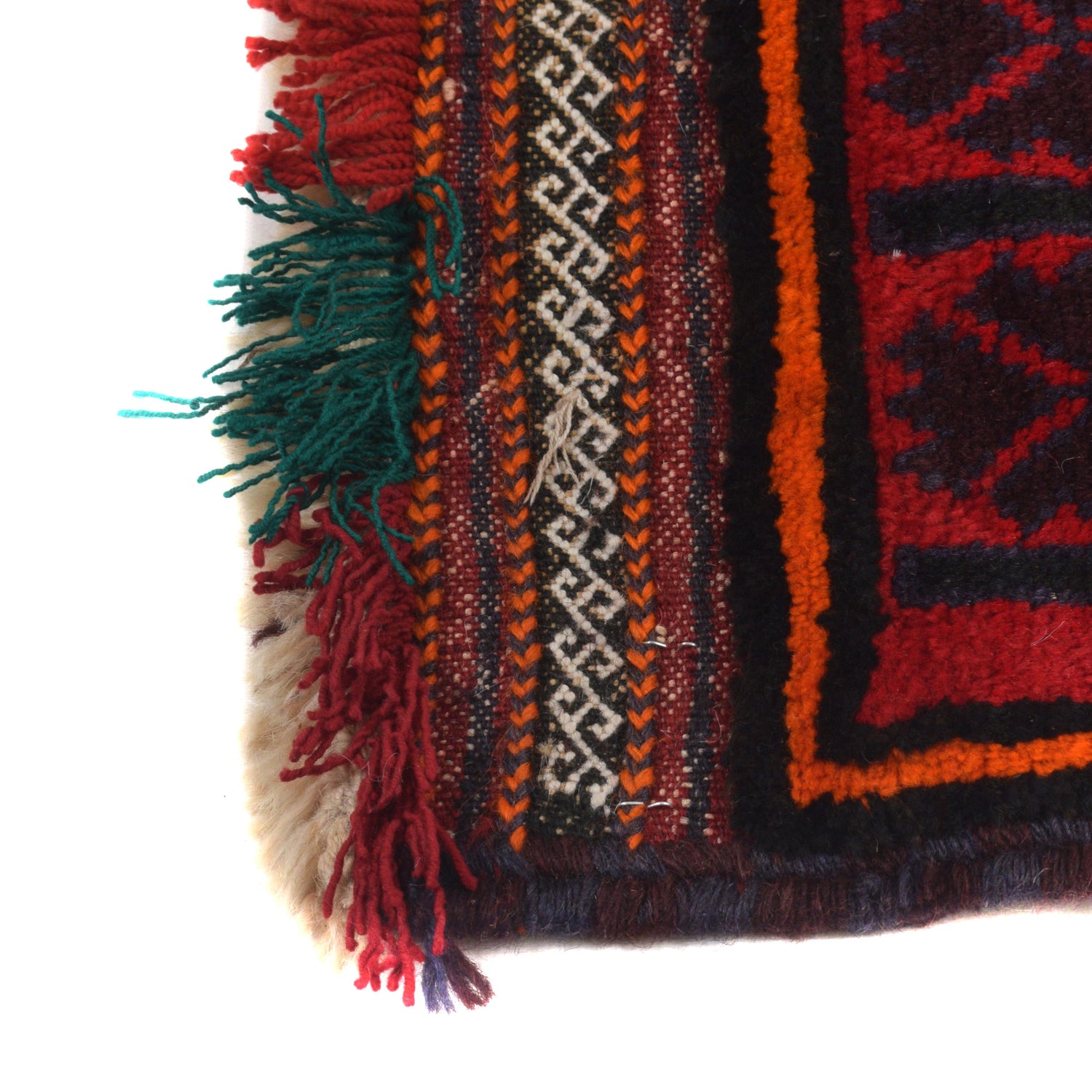 Baluchi Rug Handmade Red Geometric 4x6 ft