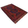 Baluchi Rug Handmade Red Geometric 4x6 ft