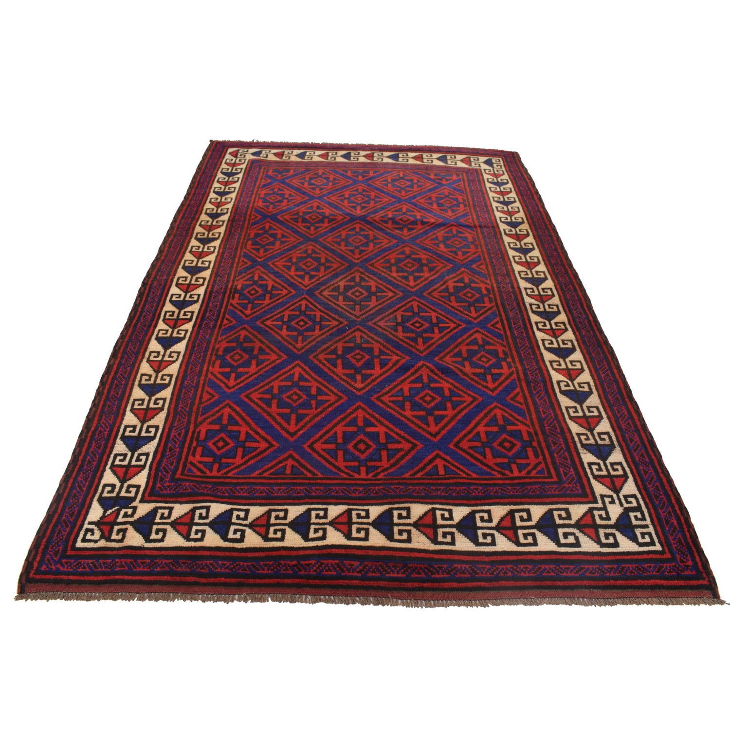 Baluchi Rug Handmade Multi Geometric 5x8 ft