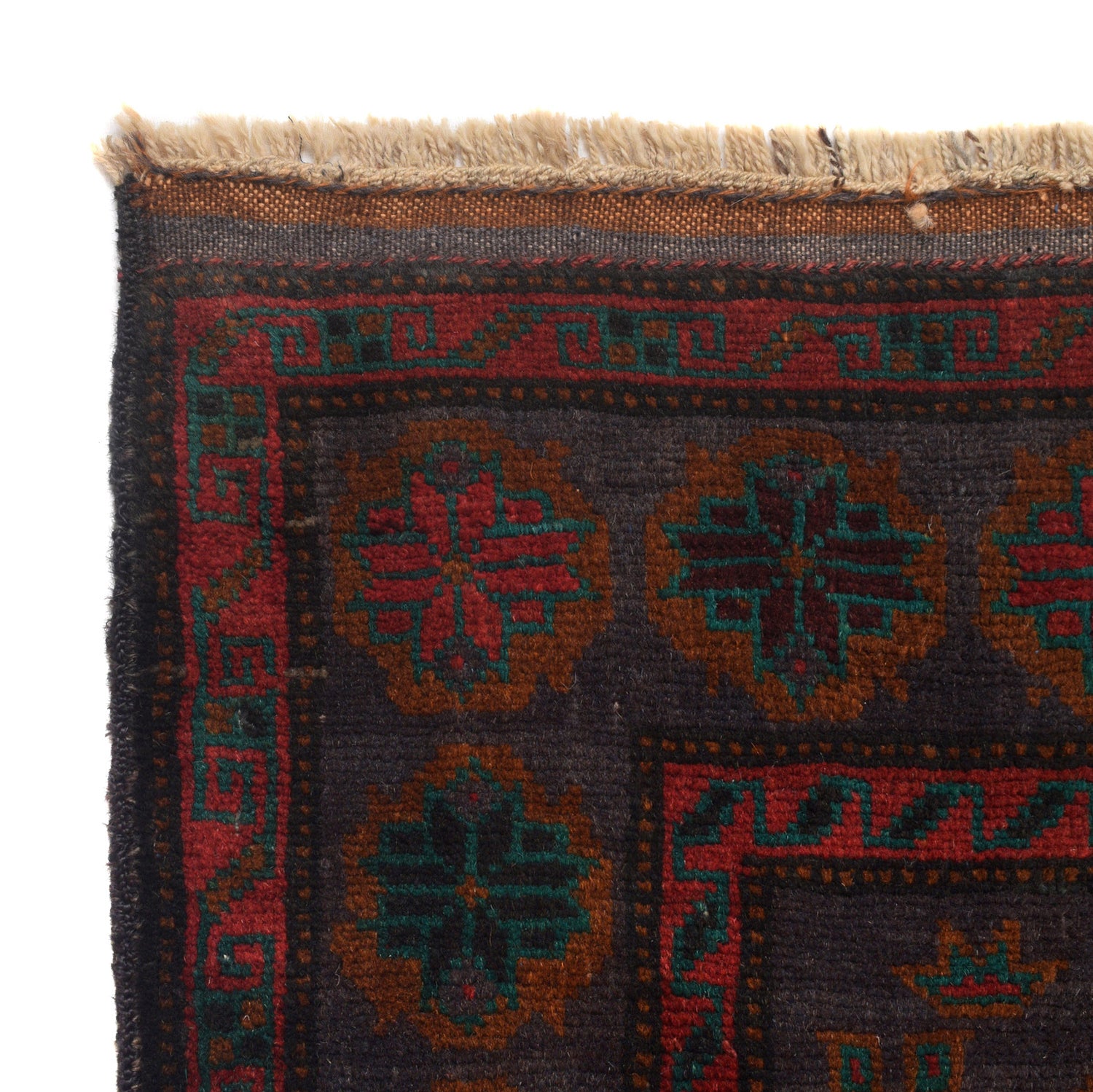 Baluchi Rug Handmade Multi Geometric 4x7 ft