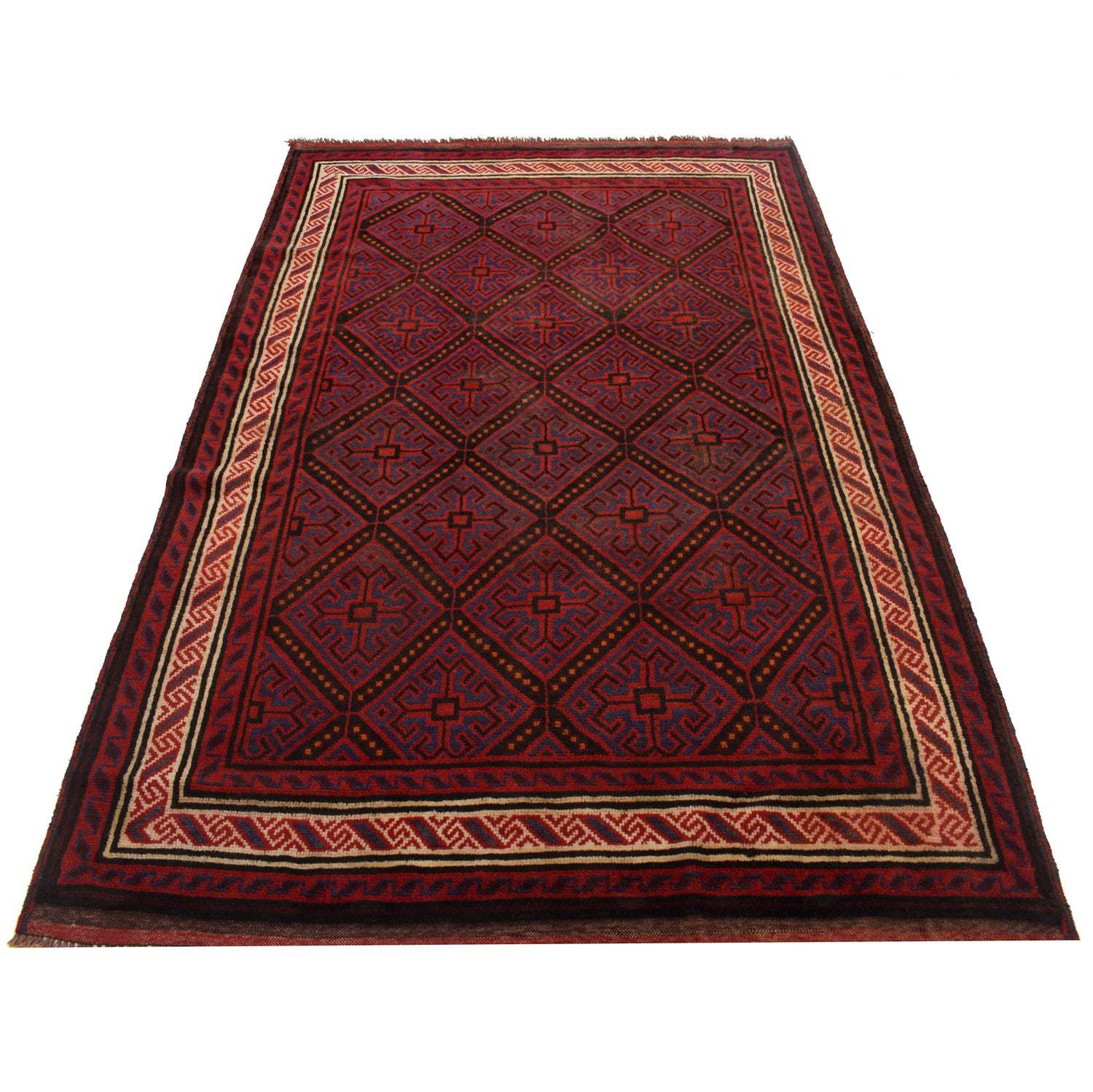 Baluchi Rug Handmade Multi Geometric 5x8 ft