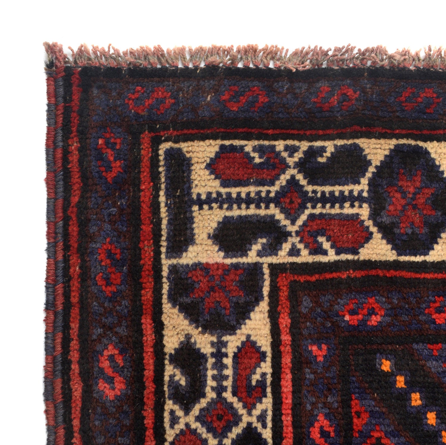 Baluchi Rug Handmade Multi Geometric 4x7 ft