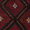 Baluchi Rug Handmade Multi Geometric 4x7 ft