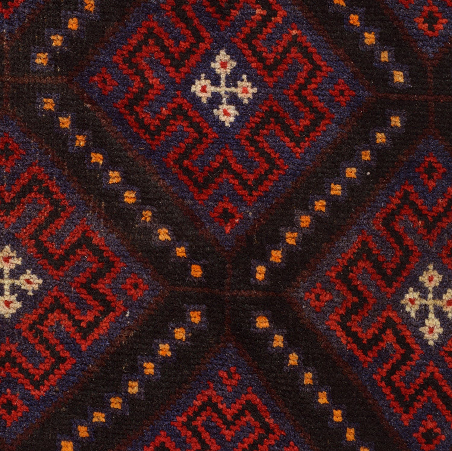 Baluchi Rug Handmade Multi Geometric 4x7 ft