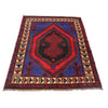 Baluchi Rug Handmade Blue Geometric 4x6 ft