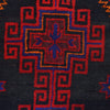 Baluchi Rug Handmade Blue Geometric 4x6 ft